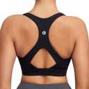 RUNNING GIRL Sports Bras for Women High Support,Molded Cup Racerback Sports Bra with Sewn in Pads Workout Running Bra(WX3176Black,S) (Black, S)