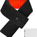 Rechargeable Cordless Neck Heating Pad; 5000mAh Power Bank Neck Warmer for Pain Relief; Fast Heating Electric Heat Wrap with 3 Temp Settings; Portable Thermal Pad for Men & Women(Black)