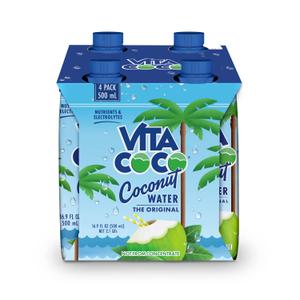 Vita Coco Coconut Water, 16.9 Ounce (Pack of 4) (EXP 06/11/26)
