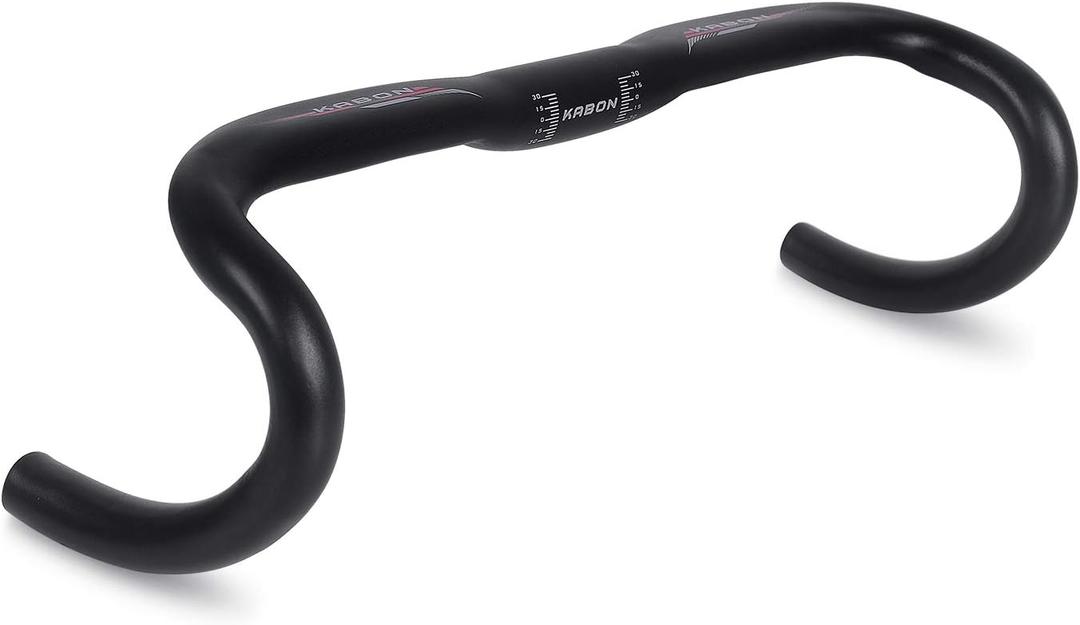 KABON Road Bike Handlebars, Aluminum Alloy 31.8mm 400mm/420mm/440mm Drop Bars Horns Bent Bar Compact Road Aero Handlebar (400mm)