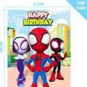 Spidey Birthday Decorations, Spidey Party Games for Boys Girls, Large Poster 24PCS Stickers for Spidey Birthday Party Supplies