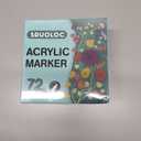 Acrylic Paint Pens Markers Set, 72 Colors Extra Fine Tip Point Acrylic Paint Markers for Textile, Rock Painting, Canvas, Wood, Ceramic, Glass, Stone, Fabric, DIY Crafts & Art Supplies