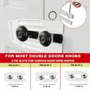 French Door Lock Childproof | Adjustable Double Door Reinforcement Lock for French Doors Home Security | Add High Security to Prevent Home Unauthorized Entry | Unibody Aluminum Construction