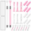 Jutom 2 Pcs Diamond Painting Pen with 40 Pcs Diamond Painting Wax Pen Replacement Wax Glue Accessories Tool Quickly Pick up Beads Gems for DIY Art (Multiple Heads)