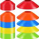 Mipcase 30Pcs Disc Soccer Cones for Training Kids : Flexible Plastic Football Cones with Mesh Bag for Sports Training and Coaching, 7.39X7.39X1.77in