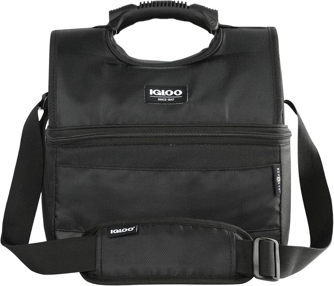 Igloo Gripper Soft Sided Cooler Bag | Insulated Dual Compartment Lunch Cooler