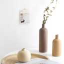 Ceramic Neutral Vase Set for Farmhouse Home Decor, Rustic Decorative Vases for Boho Living Room Centerpieces, Entryway Decorations, Coffee Table, Bookshelf, Fireplace Mantel, Set of 4