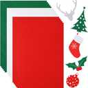 Outus 15 Pcs Christmas Colored Felt Sheets 11.8" x 8.2" Soft Felt Fabric Sheets for Craft Red Green White Felt Fabric for Holiday DIY Crafts Sewing Art Christmas Decoration,1 mm Thick