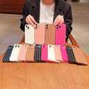 2 x Compatible with iPhone 15 Case Cute Aesthetic Striped Design for Girls Women,Soft Silicone Shockproof Protective Designed for iPhone 15 Case-White