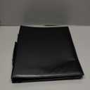 Choral Music Holder, Leather Sheet Music Folder Black, 3 Ring Binder with Handle and Strap for Choir Singer, Stage Performance, Fits Letter Size 8.5 x 11 inch