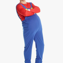 Morph Adult Red Plumbers Costume, Gaming Costume, 80's Halloween Costume Sizeб X-Large 46-48" Chest