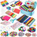 Sundaymot Arts and Crafts Supplies for Kids, 2000+Pcs DIY Craft Kits, Ages 6-10, Unisex, Multicolor, Modern, Includes Oxford Cloth Bag, Safetu Scissors