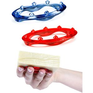 Bar Soap Gripper No Goo or Mess Soap Holder for Bath and Showers 2 Pack, Red and Blue