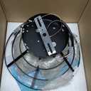 YYJLX Modern Small Crystal Ceiling Light Fixture Mini Black Semi Flush Mount Chandelier Light Fixture for Hallway Bedroom Bathroom Closet e26