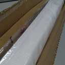 UNISHADES no Drill Cordless Roman Shades for Windows, 38" W 64" H - Light Filtering - Linen - White