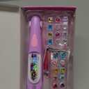 Hair Gem Stamper Kit, Bling Hair Jewels for Girls Toys, Hair Styling Tool with Reusable Shining Diamonds, Birthday Gifts Toys for Girls Ages 3 4 5 6 8-12 (Purple)