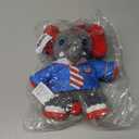 Patriotic Stars-and-Stripes Elephant Plush - Ideal Trump Merchandise Gift or Decoration with Teddy Bears for July 4th and Trump Memorabilia Enthusiasts!