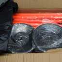 6 Pcs 5FT Adjustable Agility Training Poles for Soccer,Basketball, Football, Horse,Dog-Speed and Agility Training Equipment Sports Training Poles with Rubber Bases and BagOrange