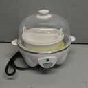 Elite Gourmet 7-Egg Electric Egg Cooker with Voice Alerts  Soft, Medium & Hard-Boiled Eggs Made Perfectly  Fast, No-Monitoring Breakfast Cooker, Auto Shut-Off (Graphite)