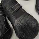 XSY&G Dog Boots,Waterproof Dog Shoes,Dog Booties with Reflective Rugged Anti-Slip Sole and Skid-Proof,Outdoor Dog Shoes 4Pcs (Size 5:2.7''x2.2'')(L*W) for 41-60 lbs, Black)