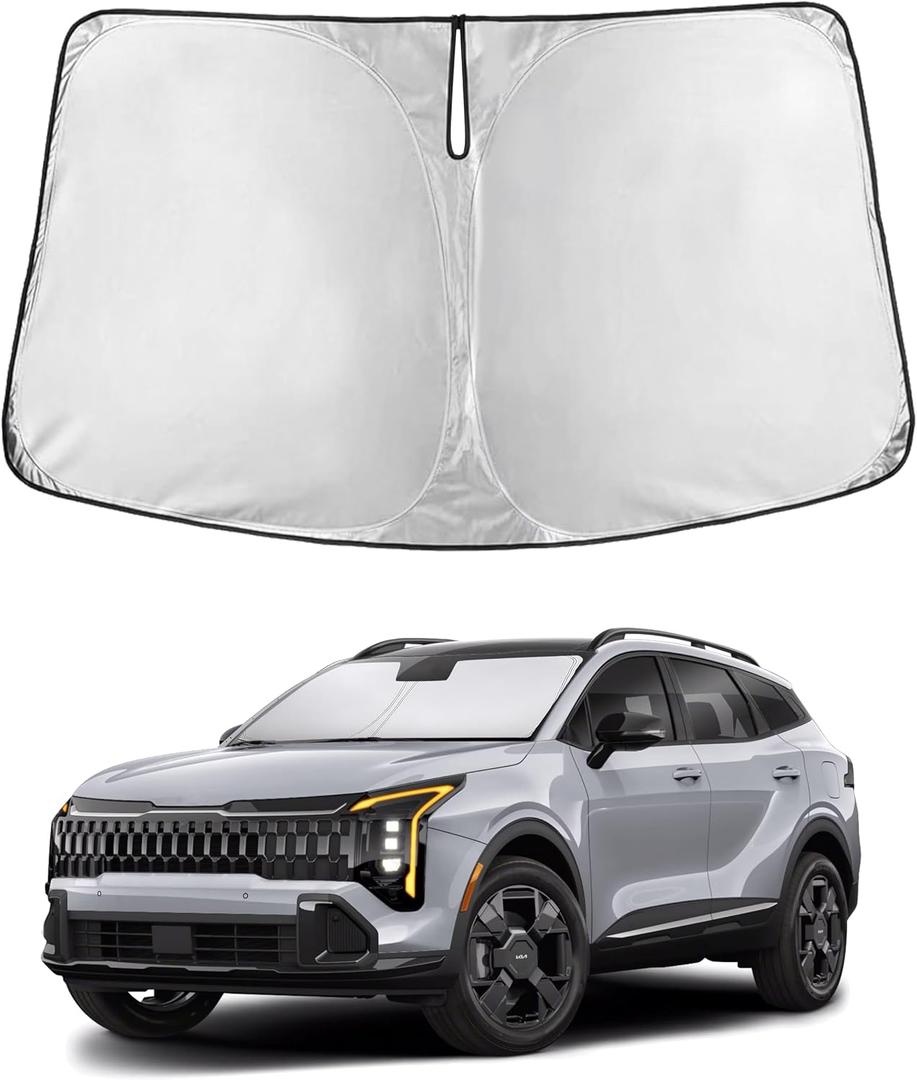 EcoNour Windshield Sunshade Compatible for Kia Sportage NQ5 2023-2024 2025 2026, Sun Visor for Front Windshield & Window Sun Shade Cover, UV Heat Blocker & Protector, Car Accessories
