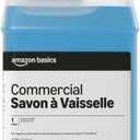 Amazon Basics Commercial Liquid Dish Soap, Long-Lasting Suds, Concentrated Formula, 1 Gallon, Pack of 2