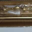 Heavy Duty Curtain Rods, 1 1/8 Inch Diameter Single Curtain Rod 72-144Inch(6-12ft) Extendable Length with End Caps Adjustable Modern Brackets-Warm Gold