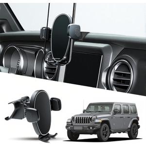 Phone Mount for Jeep Wrangler/Gladiator 2018-2023, Car Phone Holder for Dashboard - 360 Rotatable & Adjustable - Hands Free Cellphone Automobile Cradle, Car Gift for Jeep Wrangler