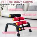 Foldable Back Extension Machine Home Gym Sit Up Machine for Glute & Ab Workouts Squat Machine for Home Gym Back Exercise for Lower Back Training with Resistance Bands