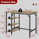 IBUYKE 40H Bar Table with 3 Storage Shelves, High Dining Table for Kitchen, Counter Table, Industrial Standing Computer Desk UTMJ054Y, 42 inches x 23 inches x 39 inches