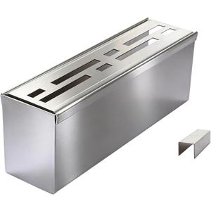 304 Stainless Steel Pool Deck Drain Channel Accessories for 1-7/16" Wide Pool Drains/Non Deep Patio Drain, End Cap with 1 Connectors