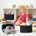 Cotton Rope storage Basket Bins 15X10X9.3 Woven Basket for Organizing Shelves Rectangle Decorative Baskets For storage Clothes Toys Books Towels Square Wicker Nursery basket organizer 3 pack black