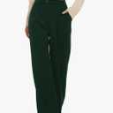 FUNYYZO Wide Leg Pants Women's High Elastic Waisted in The Back Business Work Trousers Long Straight Suit Pants XS