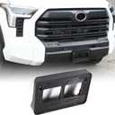 Front Bumper License Plate Bracket Compatible with Toyota Tundra 2022 2023 2024 2025, ABS Tag Frame Front Bumper Mount Adapter, Tundra 2022 2023 2024 2025 Accessories