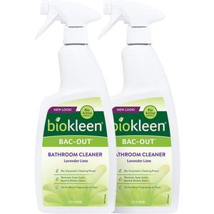 Biokleen Bac-Out Natural Bathroom Cleaner - 2 Pack - Enzyme Professional Strength, Enzymatic Cleaner for Bathroom, Eco-Friendly, Plant-Based, No Artificial Fragrance - Packaging May Vary