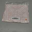 Women's Plaid Shirt Button-up Short Sleeve Collared Slim Fit Casual Summer Blouse Tops (Pink, Small)