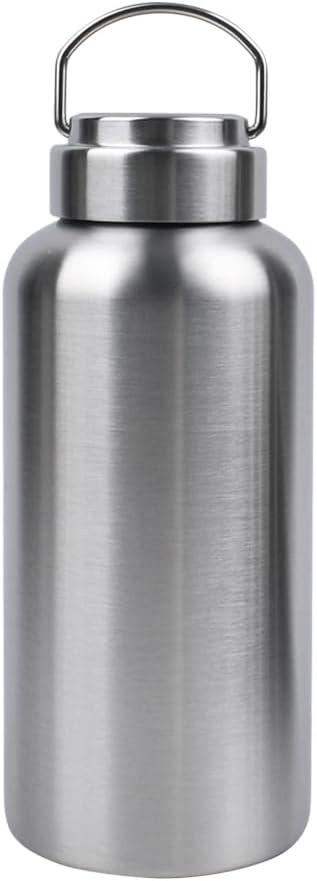 CDJ 42oz Uninsulated Single Wall Stainless Steel Water Bottle, Reusable Metal Water Bottle for Sports, Leakproof and Durable, Perfect for Hiking, Gym, Picnics, and Outdoor Activities (41 Ounces)