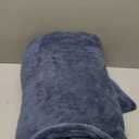 Fleece Blankets Queen Size Mineral Blue - Bed Blanket Soft Lightweight Plush Fuzzy Cozy Luxury Microfiber, 90x90 inches
