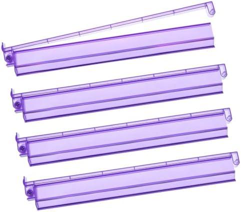 Niflirt Mahjong Racks with Pushers Set 4PCS Majiang Tile Holder Mahjong Accessories and Gifts (Deep Purple)