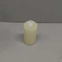 TECHLONG Flickering Flameless Candles with 3D Moving Flame, Last 1000+ Hours Battery Operated Candles with Timer, Ivory Real Wax Pillar Electric LED Candle for Wedding Christmas Party/3" x 5"