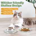 4-Pack Stainless Steel Cat Food Bowls, Shallow Whisker-Friendly Non-Slip Silicone Base Metal Dishes, Easy to Clean Indoor Feeding Flat Plates for Cat, Kitten, Small Dog (6.7")