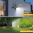 Solar Spot Lights Outdoor, 36 LEDs 1000LM Adjustable Solar Lights Outdoor Waterproof, 2-in-1 Solar Powered Spotlights Landscape Lighting for Garden, Yard, Pathway- 4 Pack (Cool White)