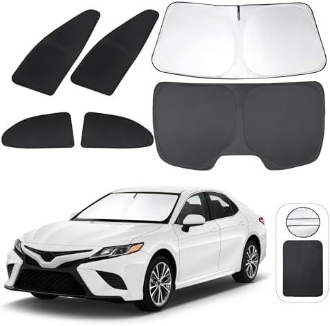 TINGLU Window Shades for Toyota Camry 2018-2024 Accessories Car Side Full Windows Rear Triangular Windshield Sun Shade Sun UV Rays & Privacy Protection for Camping,Napping,and Relaxing 6PCS