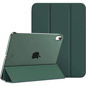MoKo for iPad (A16) 11th Generation Case 11 Inch 2025,iPad 10th Generation Case 10.9 Inch 2022,Slim Stand Hard PC Translucent Back Shell Smart Cover,Support Touch ID,Auto Wake/Sleep,Midnight Green