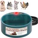 Heated Pet Bowl Thermostatic Heating Dog Water Bowl Outdoor, 2.2L Dog Thermal-Bowl Heating Livestock Dish for Dogs, Cats, Rabbits, Chickens, Ducks with 66 Inch Chew Resistant Cord