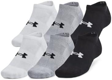 Under Armour Unisex Adult Training Cotton No Show Socks (6 Pairs) Large