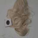 FREE BEAUTY Long platinum Blonde Wavy Wig for Women 26 Inch Middle Part Curly Wavy Wig Natural Looking Synthetic Heat Resistant Fiber Wig for Daily Party Use