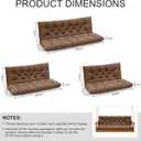 Porch Swing Cushions, Outdoor Swing Replacement Cushions 3 Seater with Backrest, Waterproof Bench Cushion with Ties,for Patio,Porch, Garden,Backyard(Coffee 60 * 40 in), 60x 40 inches