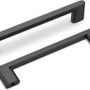 homdiy 25 Pack Matte Black Cabinet Pulls 6-1/4 inch Hole Center Kitchen Drawer Handles for Dresser Cupboard Living Room