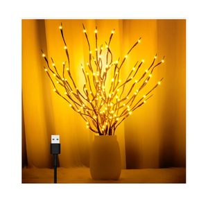 3PK 60" Led Branch Lights, Twig Lights, Lighted Branch for Vase, Willow Branches with USB Plug for Halloween Thanksgiving Day and Christmas,Warm White